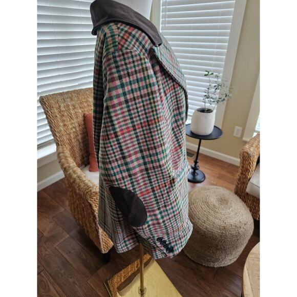 ANTHROPOLOGIE x AVEC LES FILLES Relaxed Plaid Wool Blend Blazer XL Patches - Picture 3 of 12